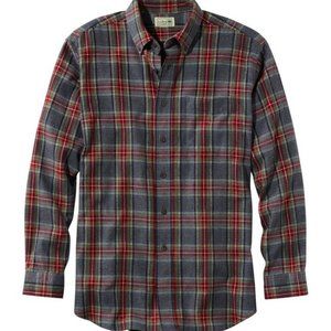 L.L. Bean Men's Scotch Plaid Flannel Shirt, size: M-Tall, Grey Stewart